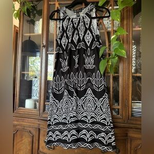 INC International Concepts Black and White Patterned Dress